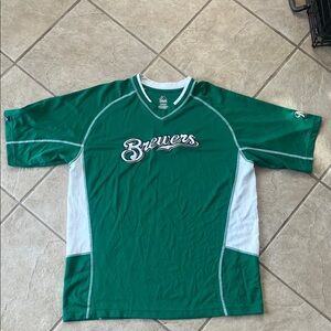 Green and White Brewers Jersey
